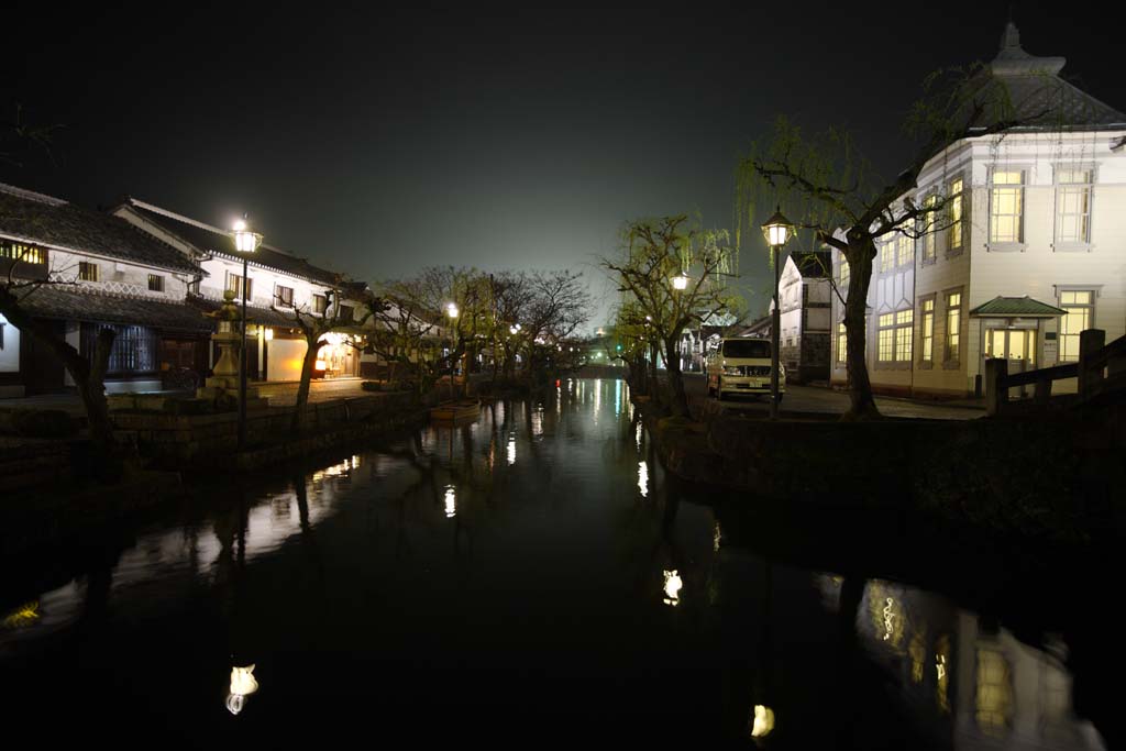 Foto, materiell, befreit, Landschaft, Bild, hat Foto auf Lager,Kurashiki Kurashiki-Fluss, Traditionelle Kultur, Traditionsarchitektur, Japanische Kultur, Die Geschichte