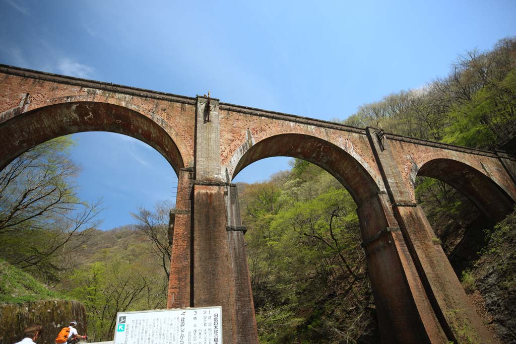 foto,tela,gratis,paisaje,fotografía,idea,Puente de Megane - bashi, Puente del ferrocarril, Pase de montaña de Usui, Yokokawa, El tercer puente de Usui