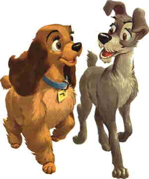 Lady and the Tramp, from the cover of the comic book adaptation.