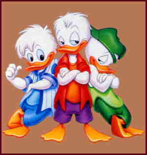 L-r: Dewey, Huey, Louie.