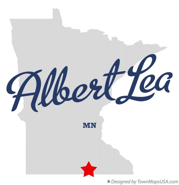 Map of Albert Lea Minnesota MN