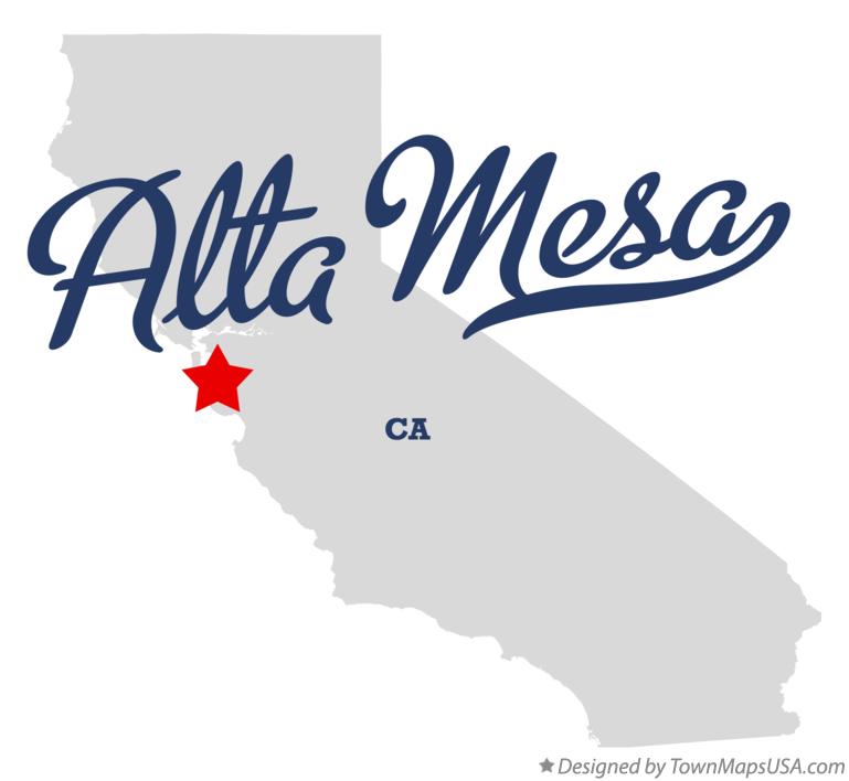 Map of Alta Mesa California CA