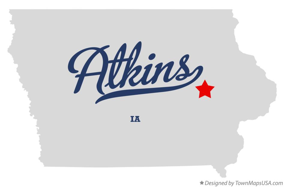 Map of Atkins Iowa IA