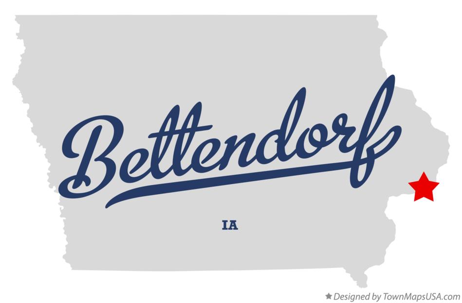 Map of Bettendorf Iowa IA