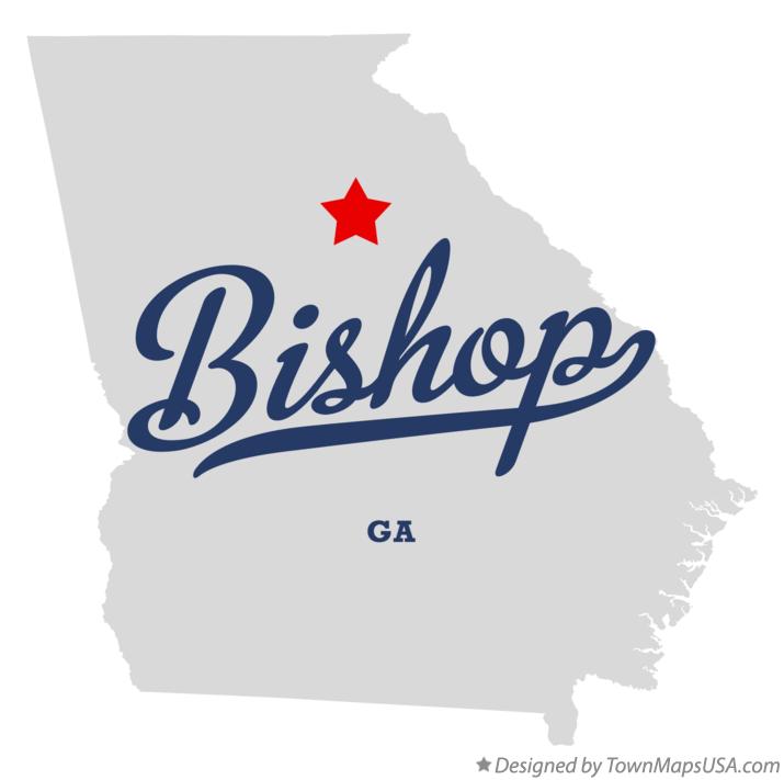 Map of Bishop Georgia GA