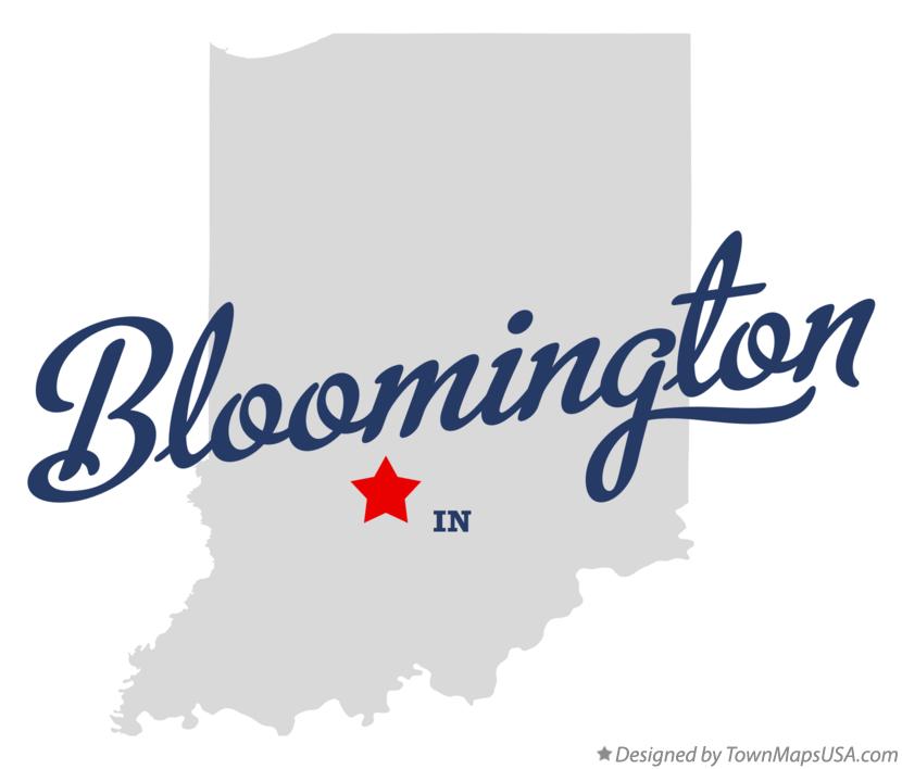 Map of Bloomington Indiana IN