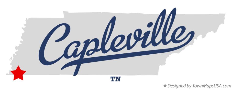 Map of Capleville Tennessee TN