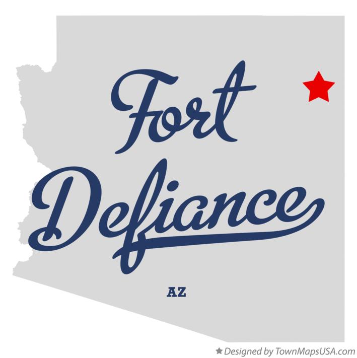 Map of Fort Defiance Arizona AZ