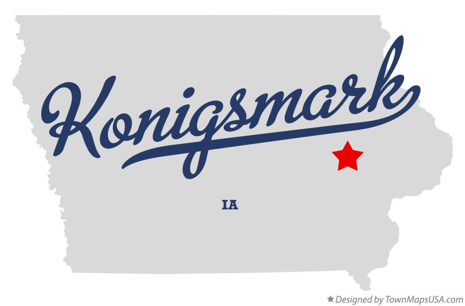 Map of Konigsmark Iowa IA