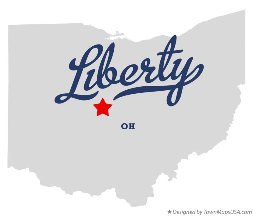 Map of Liberty Ohio OH