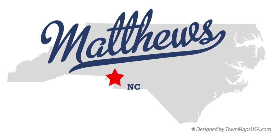 Map of Matthews North Carolina NC