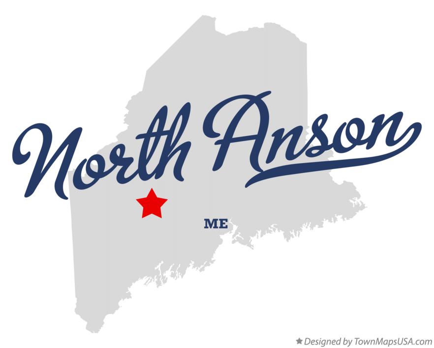 Map of North Anson Maine ME