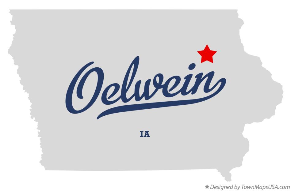 Map of Oelwein Iowa IA