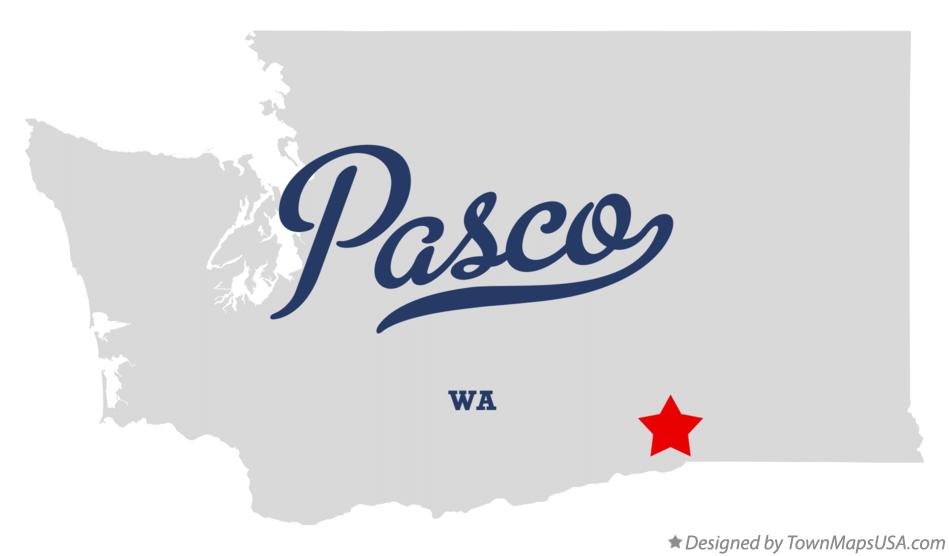 Map of Pasco Washington WA