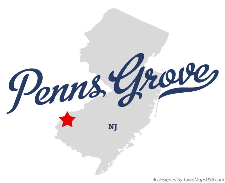 Map of Penns Grove New Jersey NJ