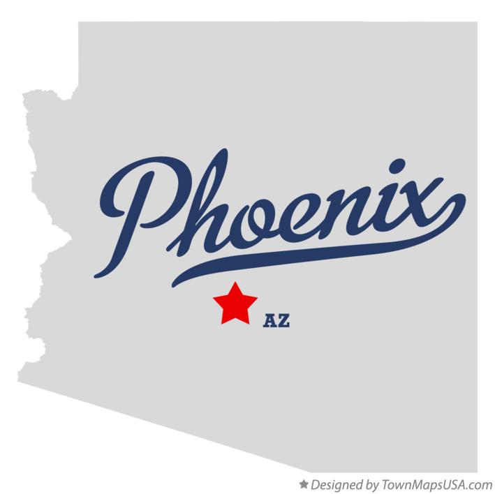 Map of Phoenix Arizona AZ