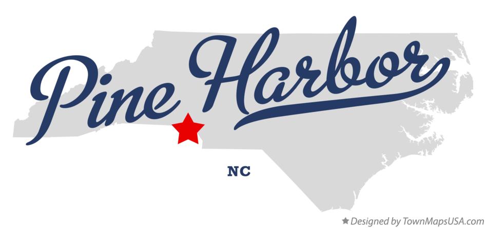 Map of Pine Harbor North Carolina NC