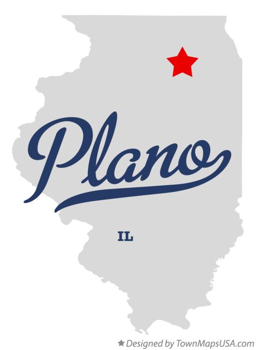 Map of Plano Illinois IL