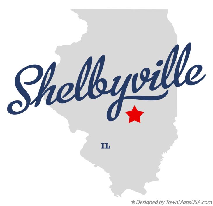 Map of Shelbyville Illinois IL