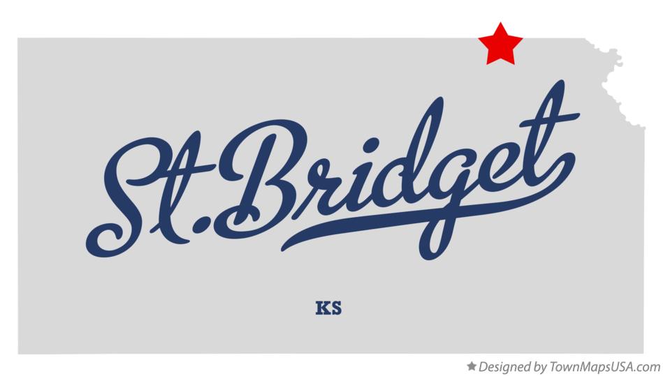 Map of St.Bridget Kansas KS