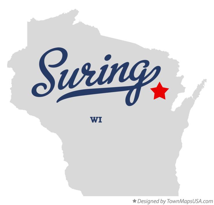 Map of Suring Wisconsin WI