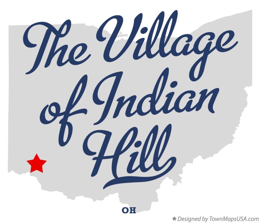 Map of The Village of Indian Hill Ohio OH