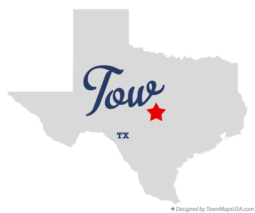 Map of Tow Texas TX