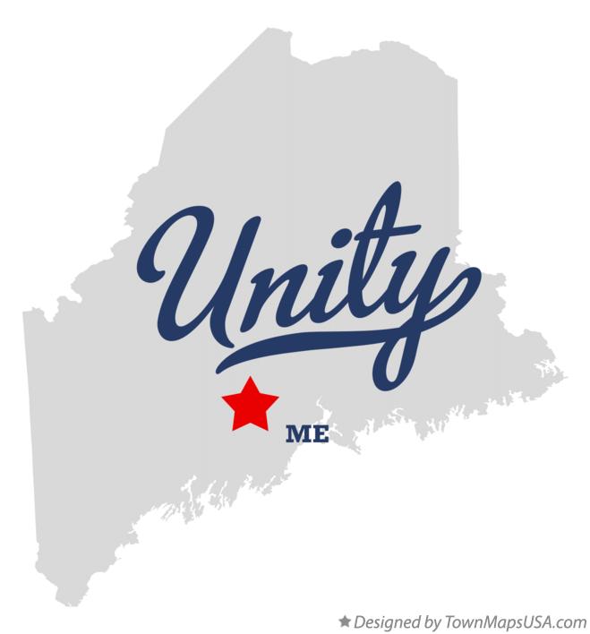 Map of Unity Maine ME