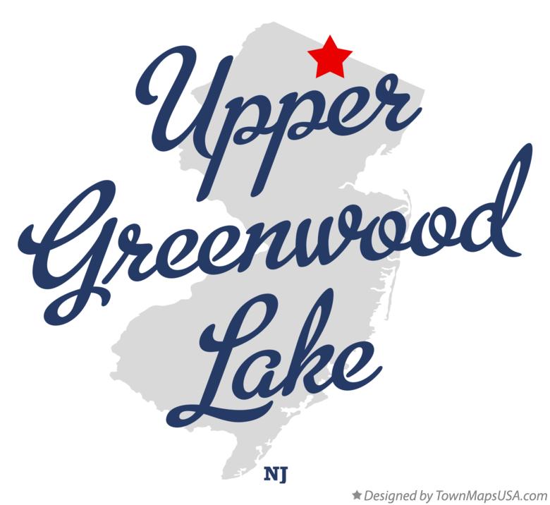 Map of Upper Greenwood Lake New Jersey NJ