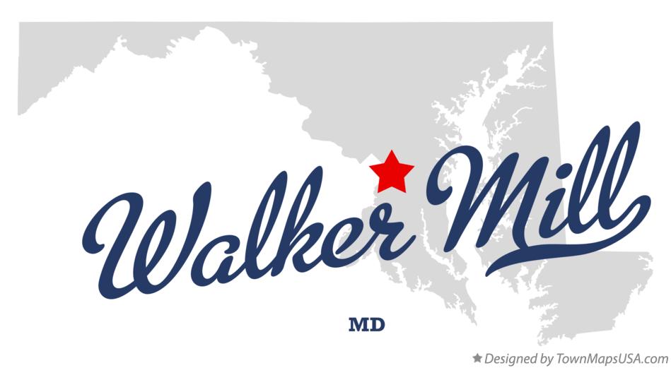 Map of Walker Mill Maryland MD