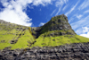 Vestmannabjørgini / Vestmanna bird cliffs, Streymoy island, Faroes: basalt and grass - photo by A.Ferrari