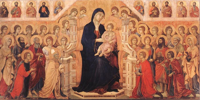 Duccio di Buoninsegna, Maesta Altarpiece, about 1308-1311, gold and tempera on panel, 370 x 450 cm, Siena, Museo dell'Opera del Duomo

