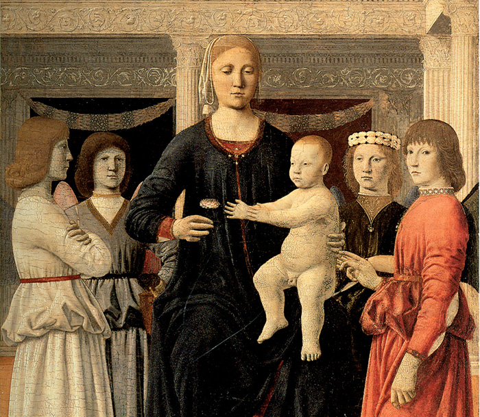 Piero della Francesca, Virgin and Child Enthroned with Four Angels, c. 1460-70, Williamstown, Sterling and Francine Clark Art Institute

