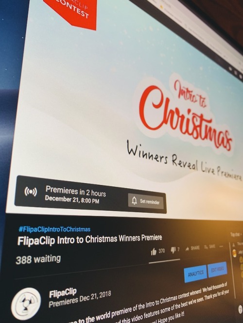 Join us at 8 PM EST for the world premiere of the Intro to Christmas 🎄winners. 🎉 Head on over to our YouTube page and set your reminder. https://www.youtube.com/watch?v=OcTlAfVscBI&feature=youtu.be