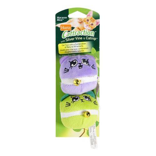 Hartz jouet pour chat naturellement attractif, cattraction (1 un) - cattraction macaron mice (2 units)