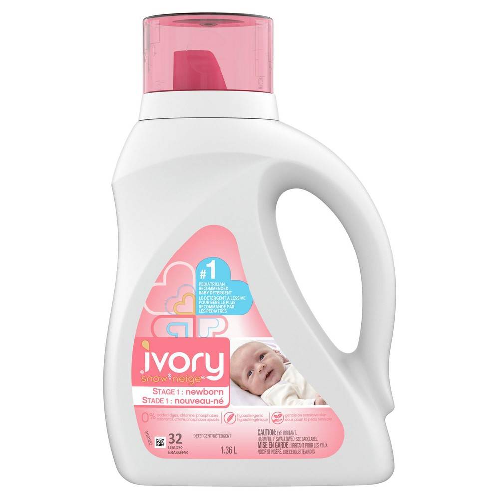 Ivory - lessive liquide nouveau-né (1.36 l)