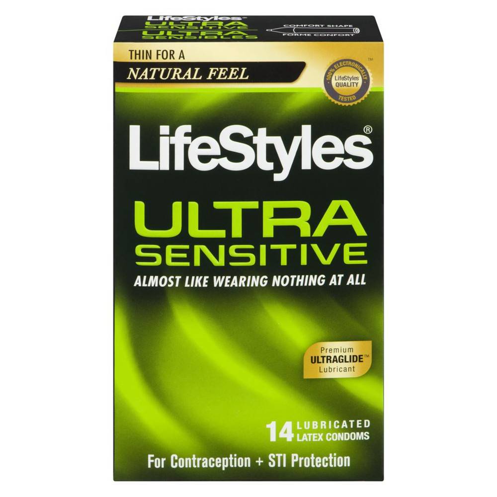 Lifestyles ultra-sensibles condoms (12 unités) - ultra sensitive condoms (14 ea)