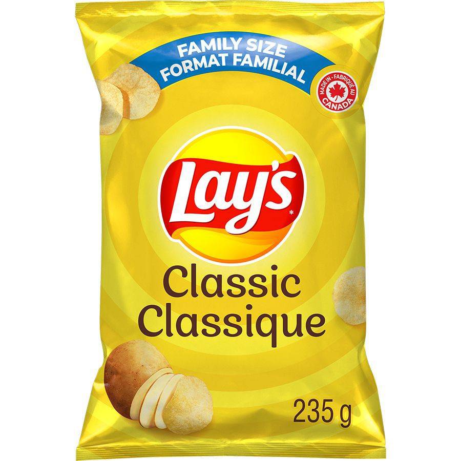 Croustilles (255 g) - lay's classic potato chips (255g)