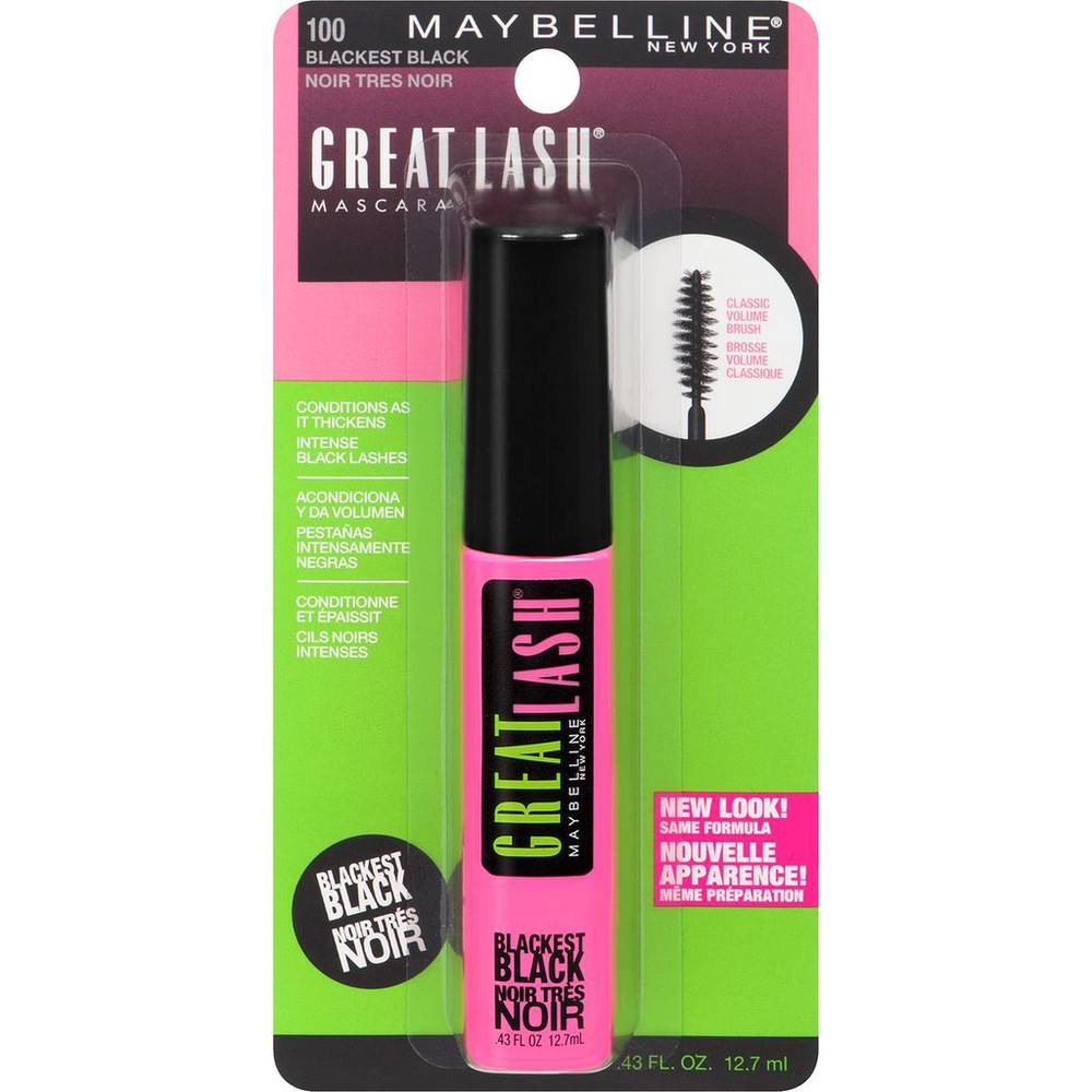 Maybelline great lash mascara (12,7 ml) - great lash mascara, blackest black (12.70 ml)