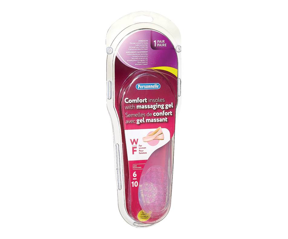 Personnelle semelles de confort avec gel massant pour femmes (1 unité) - comfort insoles with massaging gel for women (1 unit)