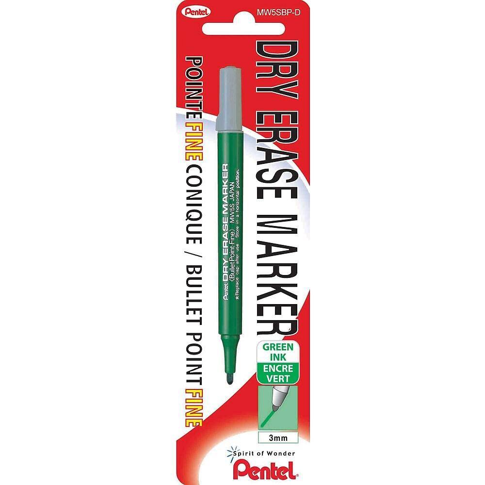 Marqueur effaçable à sec m, 1 unité, vert (3.0 m) - pentel dry erase fine point marker, green