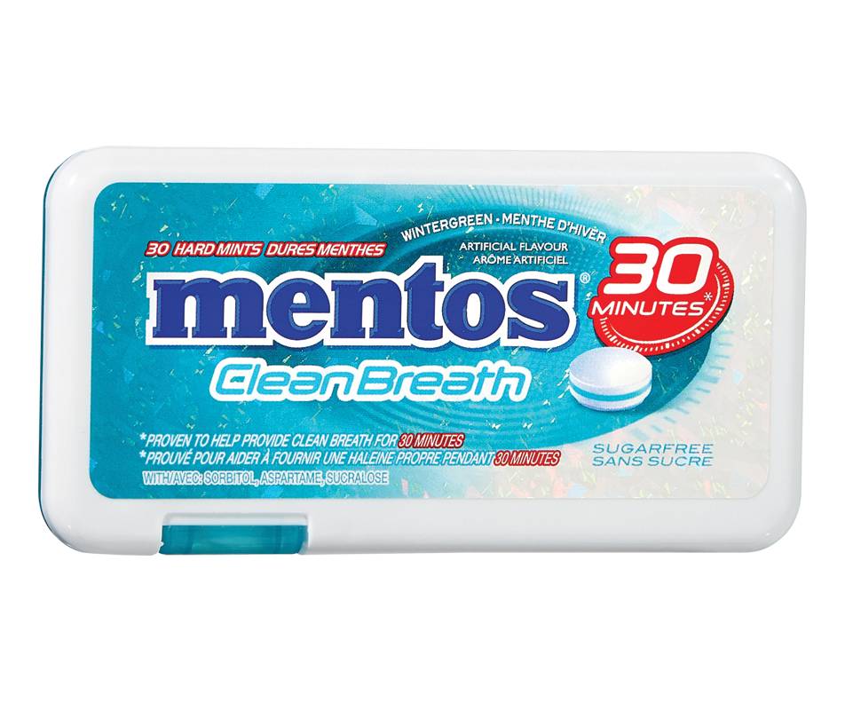 Mentos clean breath, menthe d'hiver (30 unités) - mentos clean breath, wintergreen (30 units)