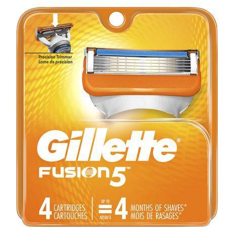 Gillette lames de rasoir gillette fusion5 pour hommes (4 cartouches de rechange) - fusion5 men's razor blades refills (4 units)