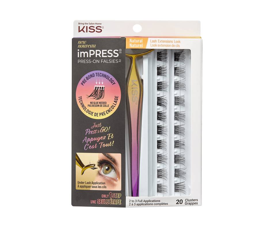 Kiss aspect d'extension de cils naturel press on falsies