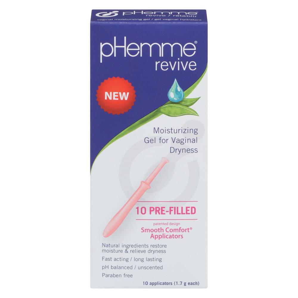 Phemme applicateurs de gel hydratant (10x1,7g) - revive moisturizing pre-filled gel for vaginal dryness (10 unit)