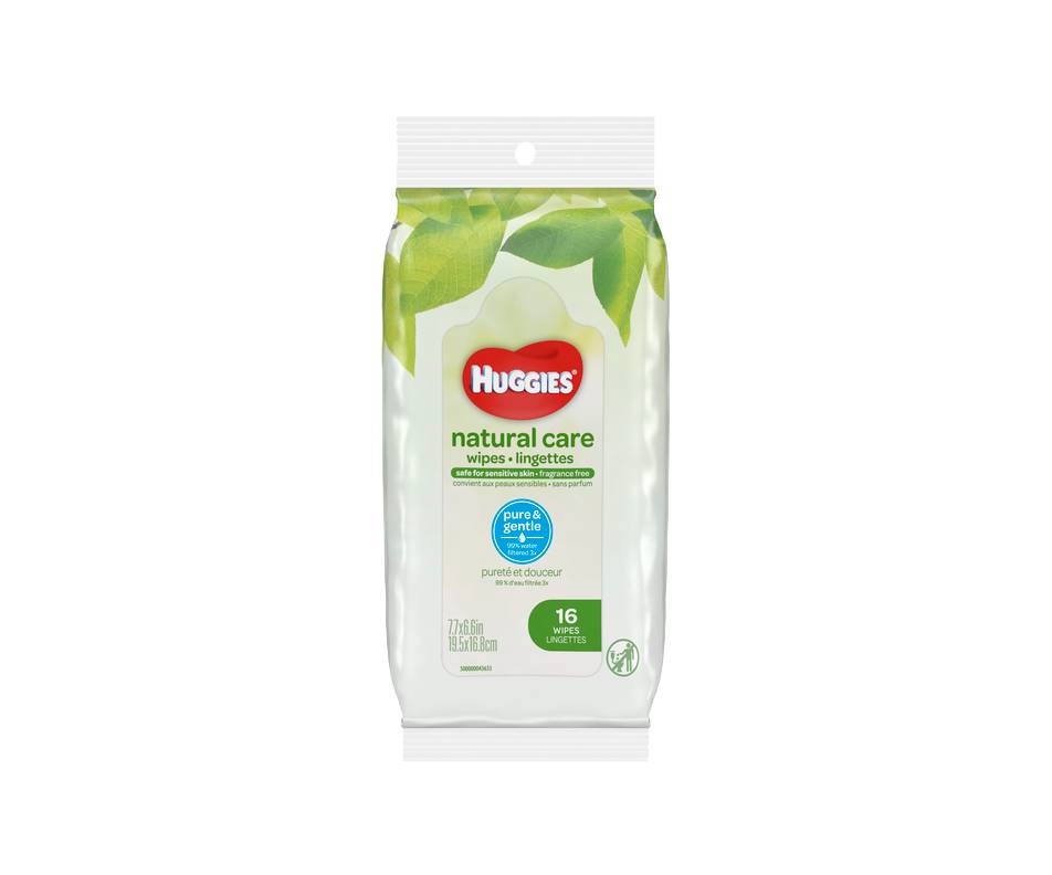 Huggies natural care lingettes pour bébés (16 unités) - natural care baby wipes (16 units)