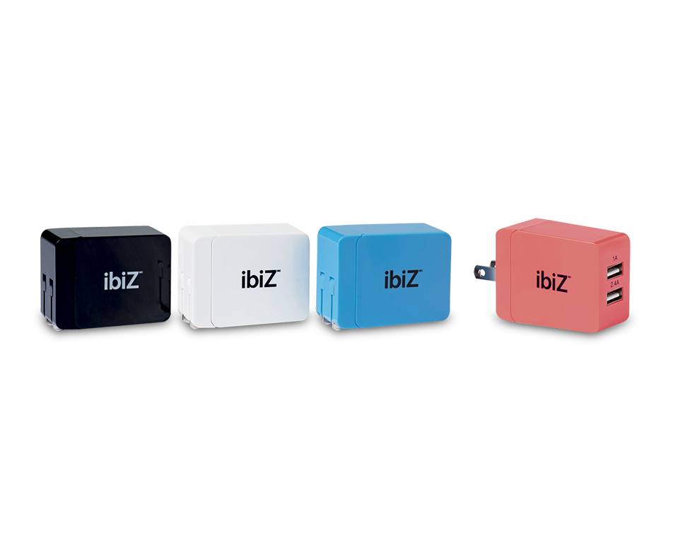 Ibiz chargeur mural double usb (4 pièces)