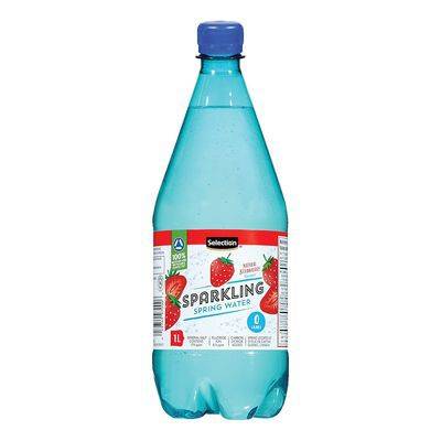 Selection eau pétillante à saveur de fraise (1l) - strawberry flavoured sparkling water (1 l)