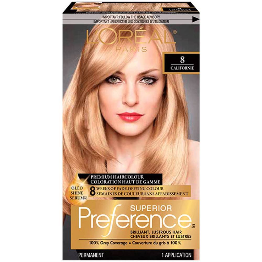 L'oréal coloration haut de gamme #8 californie (1 un) - superior preference golden blonde 8 (1 ea)