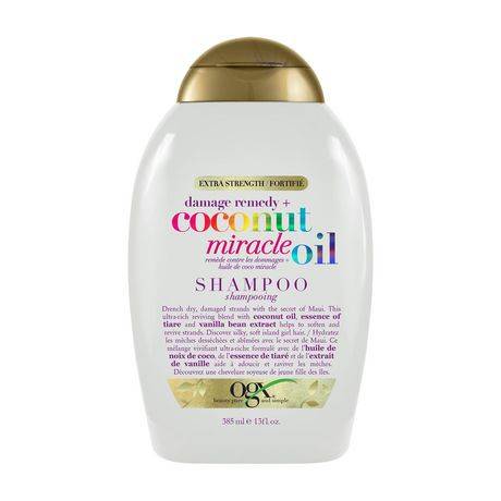 Ogx shampoing ogx remède contre les dommages + huile de noix de coco miracle (385 ml) - extra strength damage remedy + coconut miracle oil shampoo (385 ml)